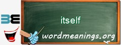 WordMeaning blackboard for itself